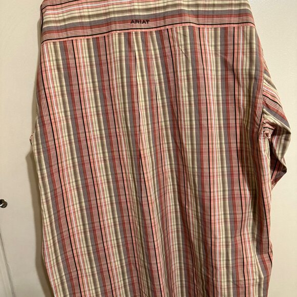 Ariat Pro Series  Button Down Shirt Mens Multicolor Size XXL Long Sleeve Plaid - Picture 8 of 11